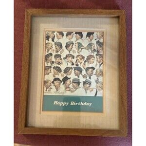 Vintage The Gossips framed print Norman Rockwell (1980's)